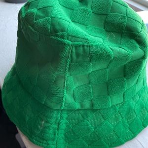 Green Patterned Bucket Hat